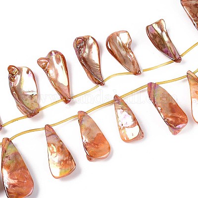 Нити бусин из натуральных пресноводных ракушек SHEL-T020-55E-1