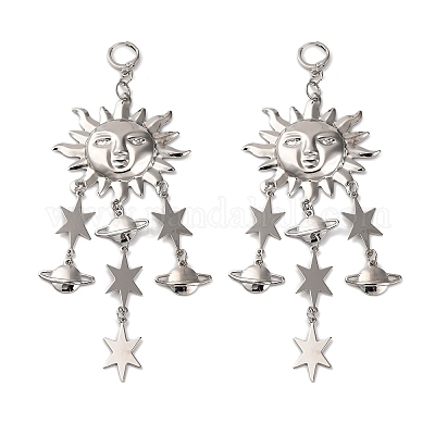 Серьги-люстры из сплава для женщин EJEW-U028-01P-1