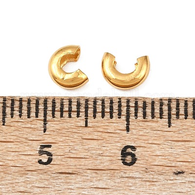 Крышки для обжимных бусин из нержавеющей стали 304&nbsp;STAS-L215-10G-A-1