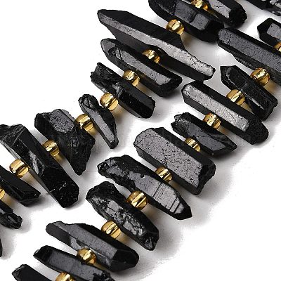 Гальванизировать природный кристалл кварца бусы пряди G-F800-B10-1