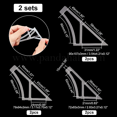 2 набор прозрачных акриловых шаблонов для банданы для домашних животных FIND-AR0002-24-1