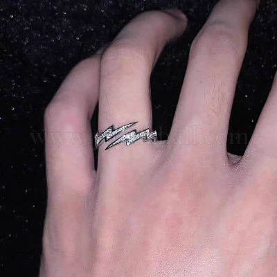 Кольца-манжеты из сплава с молнией и кристаллами-стразами FS-WG55571-01-1