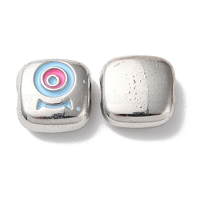 Эмалевые бусины из экологически чистого сплава PALLOY-M215-07P-1