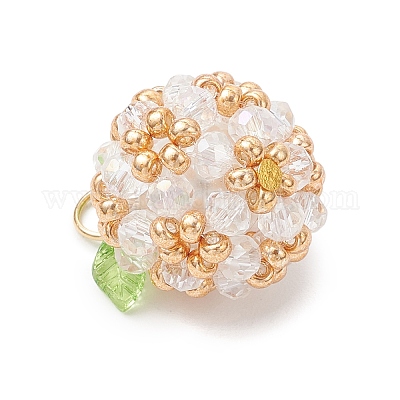 Подвески из акрила и стеклянных бусин PALLOY-MZ00880-04-1