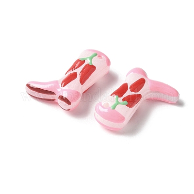 Окрашенные стеклянные бусины эмалевые бусины X-BLOW-D300-01H-1