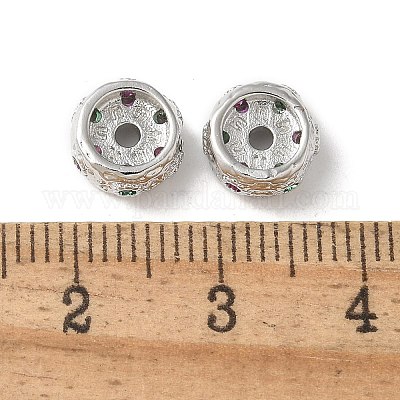 Латунные микро проложить кубического циркония бусы KK-P290-53P-1