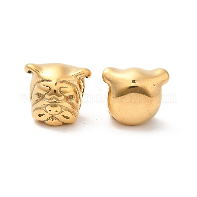 Ионное покрытие (ip) 304 нержавеющая сталь щенок бусины STAS-K152-01G-1