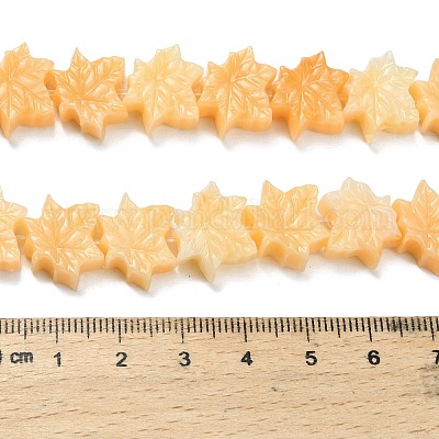 Резные бусины из синтетического коралла&nbsp;BSHE-H114-02E-1