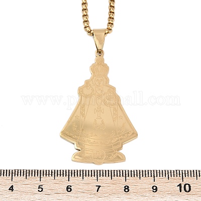 201 подвеска в виде медали Святого Бенедикта из нержавеющей стали NJEW-K283-37G-1