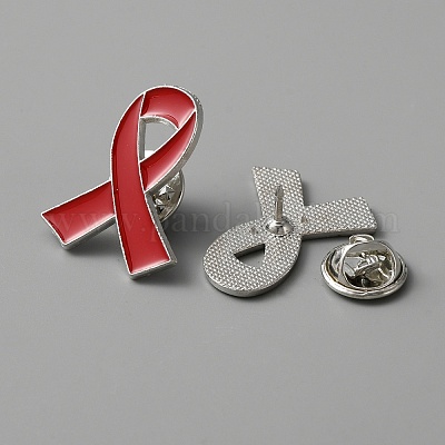 Эмалированная булавка с лентой осведомленности JEWB-WH0029-29D-1