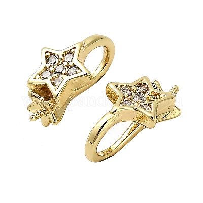 Звездная стойка покрытие латунь микропаве кубический цирконий подвеска баилы KK-S397-15A-G-1