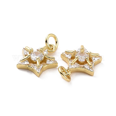 Стойки обшивки латунь микро проложить кубическую прелесть диоксида циркония KK-C008-34G-1