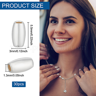 30шт 925 бусины из стерлингового серебра FIND-BC0003-85-1