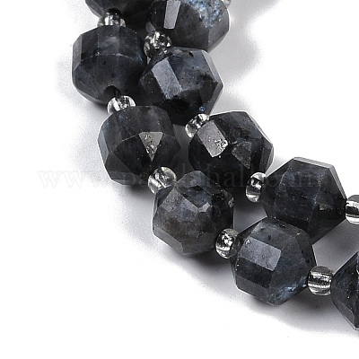 Натуральные нити бус из ларвикита G-O201B-128F-1