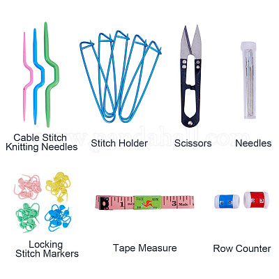 Набор инструментов для вязания и вязания крючком DIY-BC0008-02-1