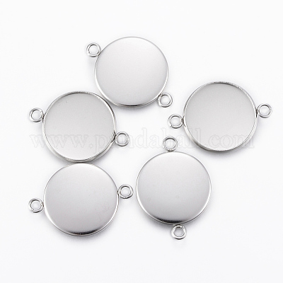 Оправы для кабошонов из не тускнеющей нержавеющей стали марки 304&nbsp;LS-X-STAS-E146-19P-18mm-1