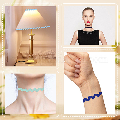 12 ярд 6 цвета ленты из полиэстера с волнистой бахромой&nbsp;OCOR-GF0005-56-1