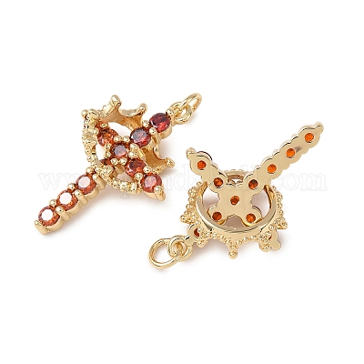 Латунные микро проложить кубического циркония подвески KK-C143-43A-G03-1