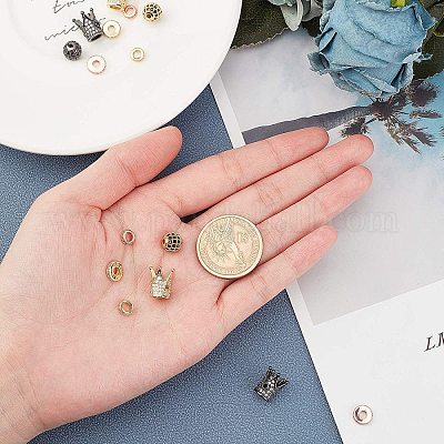 Латунные микропаве из прозрачного кубического циркония ZIRC-GA0001-01-1