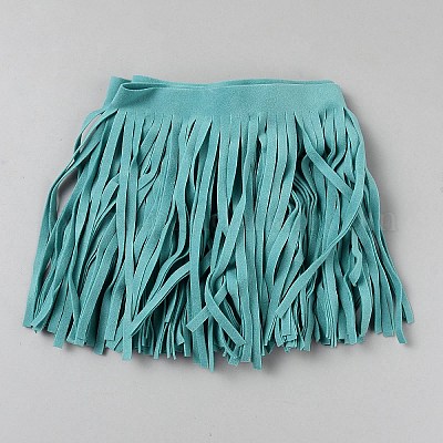 Бархатная лента с кисточками OCOR-WH0100-74G-1