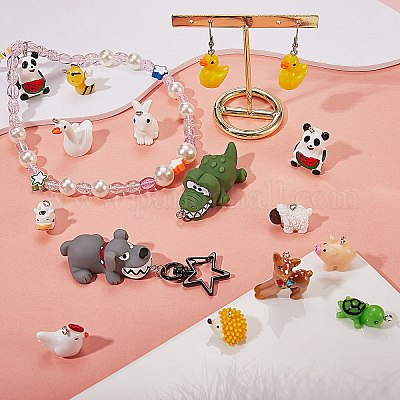 Подвески из непрозрачной смолы в стиле 30 шт. RESI-SZ0001-62-1