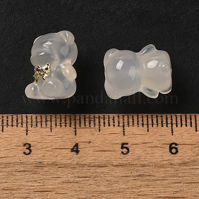 Бусины из натурального белого халцедона G-B100-03-1