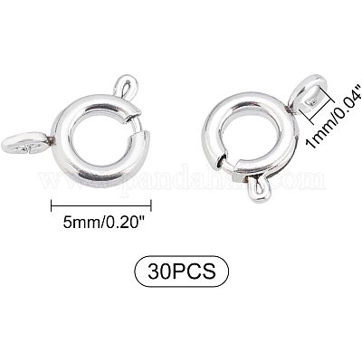 30 шт. пружинные кольцевые застежки из нержавеющей стали 304 STAS-UN0028-99-1