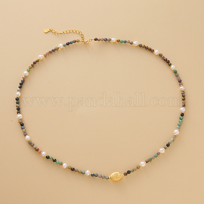 Ожерелья с подвесками овальной формы из натурального индийского агата RJ3624-1