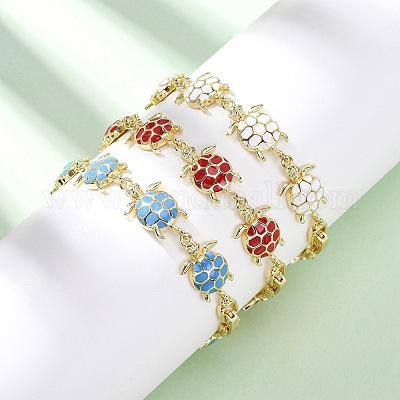 Латунные браслеты с микропаве из прозрачных кубических цирконий для женщин BJEW-H209-04G-1