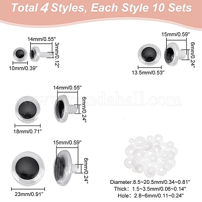 40 набор из 4 пластиковых кукол с подвижными глазами DIY-PH0010-89-1