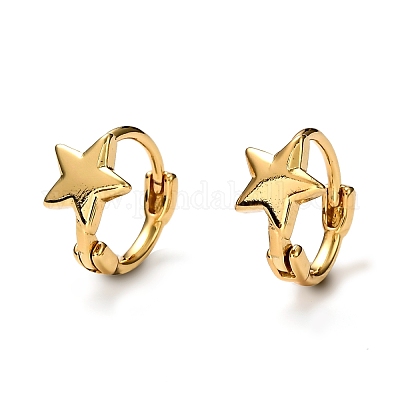 Gold Earrings - Star Post Earrings with 24K Gold Plate