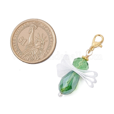 5 шт. подвесные украшения в виде ангела из стекла и акрила HJEW-JM04180-04-1