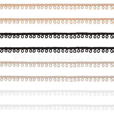 8 ярд двухцветной вискозной ленты для пуговиц OCOR-GO0001-17-1