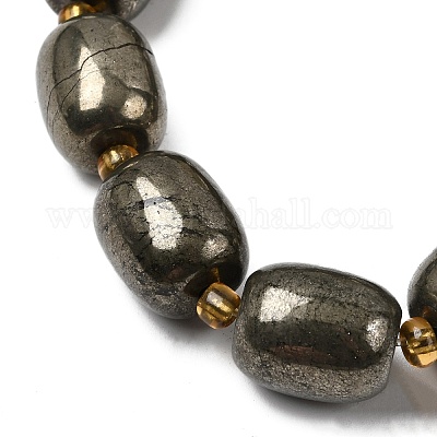 Природного пирита бисер нитей&nbsp;G-Z131-D01-02-1
