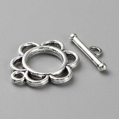 Сплавочные застежка тоггл тибетского стиля FIND-CJC0011-25D-1