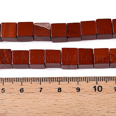 Натуральные красные яшмы бусы пряди G-T139-8x8-12A-1