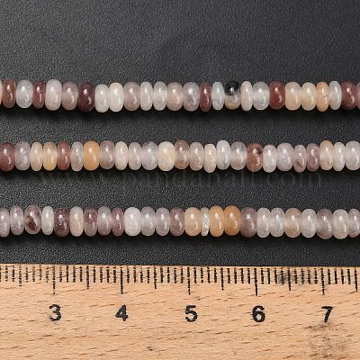 Натуральный лепидолит / пурпурный слюдяный камень бисер пряди G-L635-A30-4x2mm-1