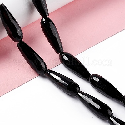 Натуральный черный камень бисер нитей&nbsp;G-I328-04-1