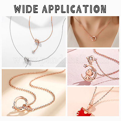 Классические простые ожерелья из нержавеющей стали 304 с вакуумным покрытием pvd для мужчин и женщин STAS-UN0017-38RG-B-1