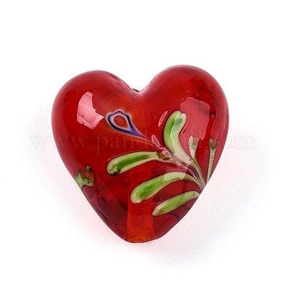 Бусины из стекла миллефиори ручной работы с неровностями LAMP-N024-42B-1