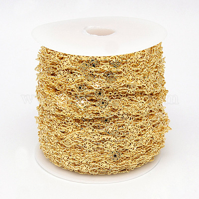 Латунные цепочки ручной работы KK-S335-06G-1