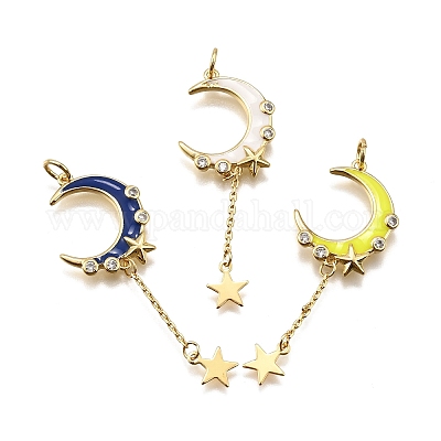 Латунные микро проложить кубического циркония подвески KK-K401-29G-1