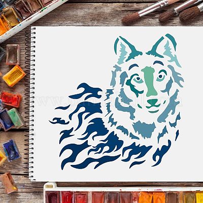 Пластиковые многоразовые шаблоны трафаретов для рисования&nbsp;DIY-WH0172-321-1