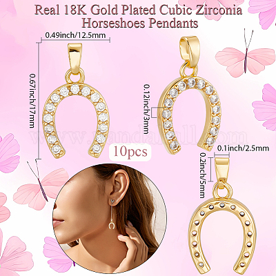 10шт латунные подвески с микропаве и кубическим цирконием KK-BBC0019-39-1