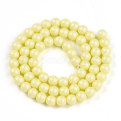 Выпечка из окрашенного перламутрового стекла жемчужные бусинки HY-N002-6mm-B03-1