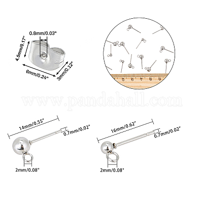 Wholesale UNICRAFTALE 75 Sets 5 Style 202 Stainless Steel Sew-On