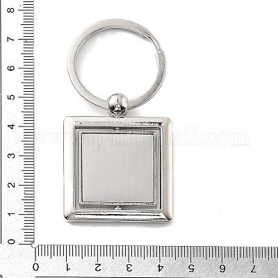 Вращающийся брелок из цинкового сплава с кабошонами FIND-G088-01D-1