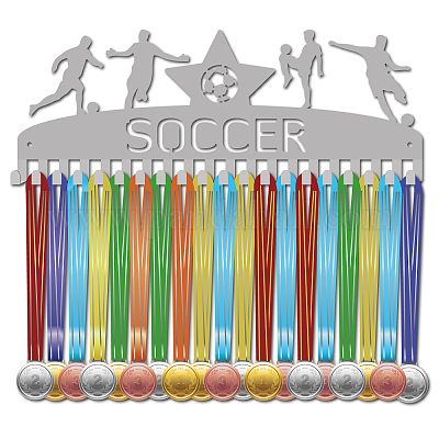 Support de mur d'affichage de support de cintre de médaille de fer de mode&nbsp;ODIS-WH0037-202-1