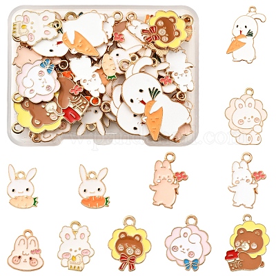 40 шт. Подвески из сплава с эмалью ENAM-FS0002-40-1