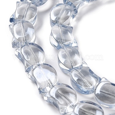 Стеклянные бусины с гальваническим покрытием  EGLA-Q128-07A-AB05-1